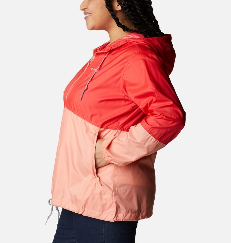 Women's Columbia Flash Forward Windbreaker Jackets Red / Coral | Plus Size CA-PA401